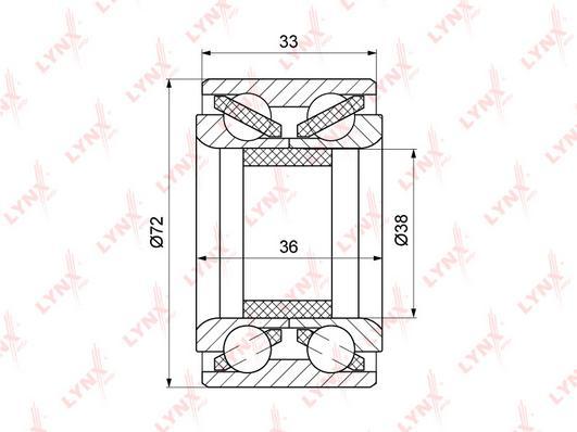 

Подшипник Пер. Toyota Corolla(E10/E11) 1.3-2.0d 92-01 / Sprinter 91-00 LYNXAUTO wb1231