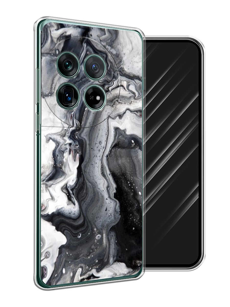 

Чехол Awog на OnePlus 12 "Бело-черные сложные полосы", Серый;серебристый;белый, 154450-1