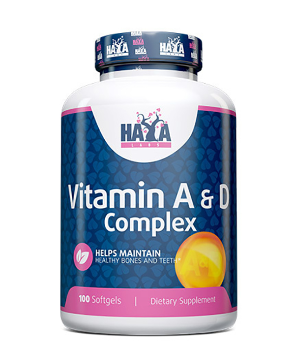 Витамин A и D Haya Labs Vitamin A & D Complex 100 гелевых капсул