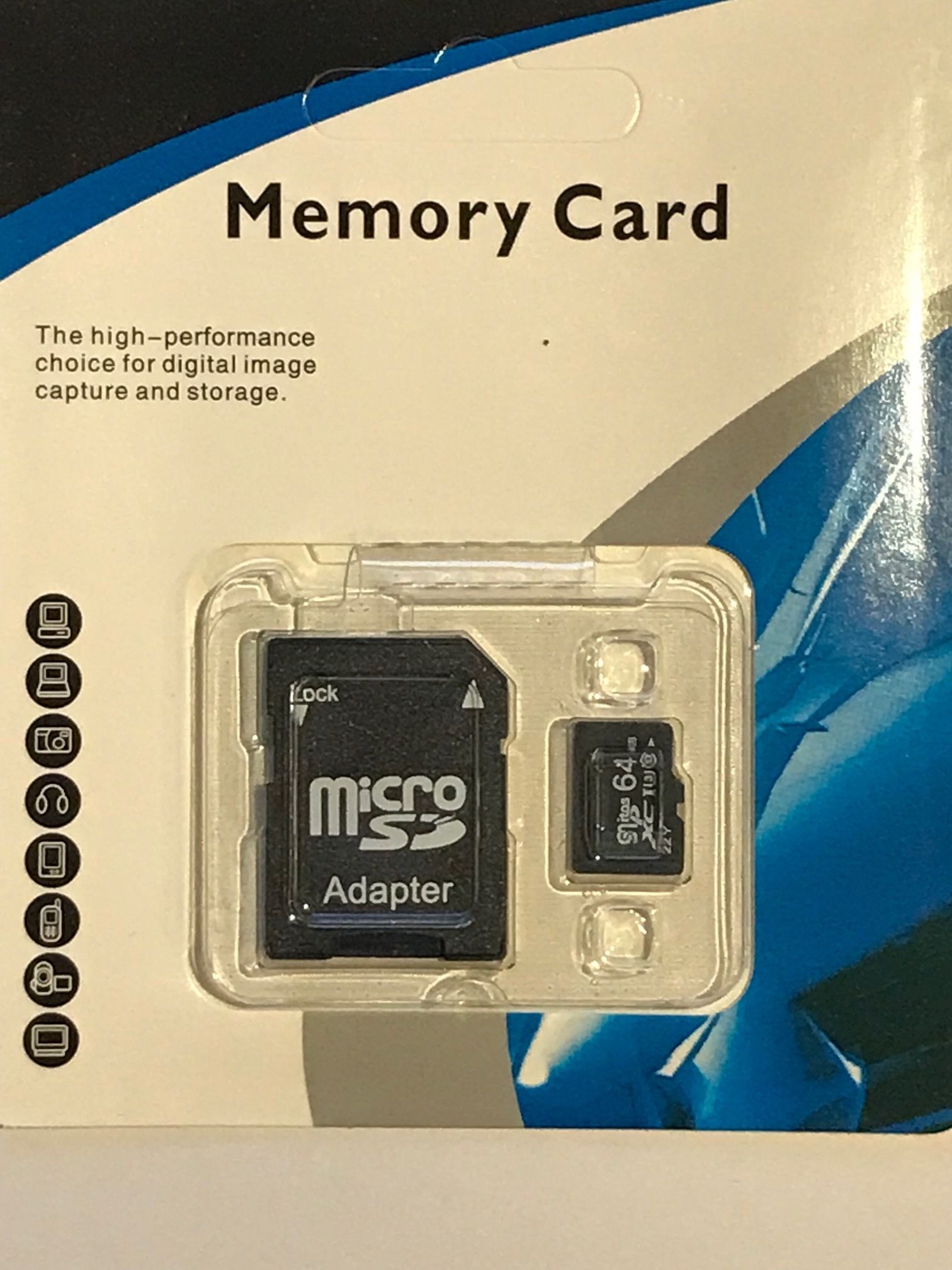 Карта памяти Memory Card Micro SD 64Гб Micro SD XC UHS-3 (SD64ADAP)