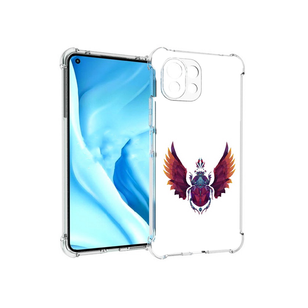 

Чехол MyPads Tocco для Xiaomi Mi 11 Lite алмазный скоробей (PT159462.256.219), Прозрачный, Tocco