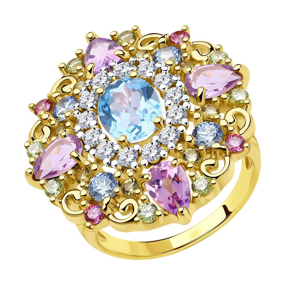 

Кольцо из серебра р. 18 SOKOLOV 93010813, фианит, 93010813