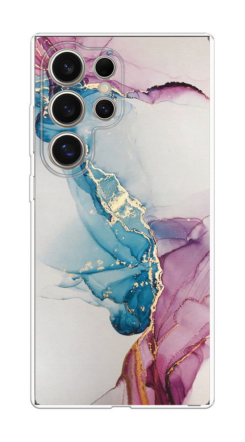 

Чехол на Samsung Galaxy S25 Ultra Розовые разводы рисунок, Синий;розовый;золотистый, 2110550-1