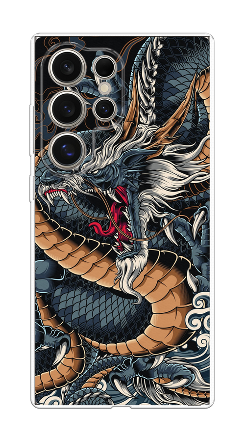 

Чехол на Samsung Galaxy S25 Ultra Japanese Dragon, Коричневый;черный;синий, 2110550-1