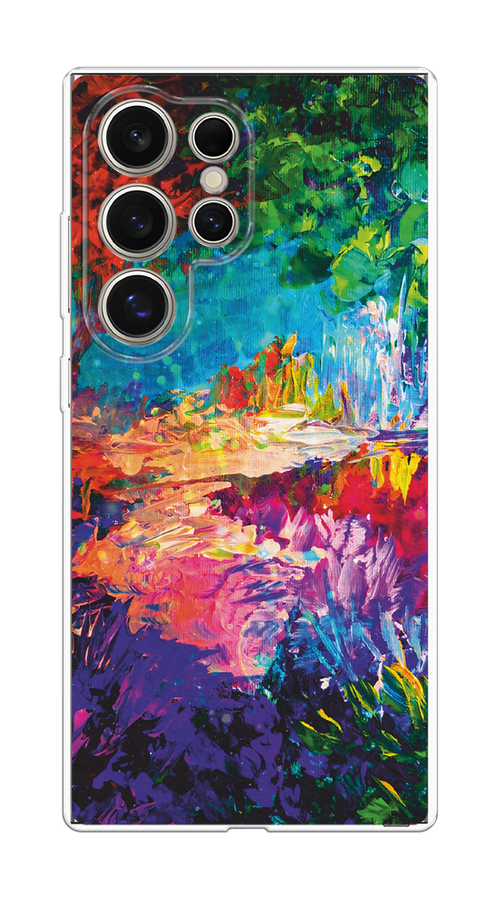 

Чехол на Samsung Galaxy S25 Ultra Лес-гуашь, Синий;розовый;зеленый, 2110550-1