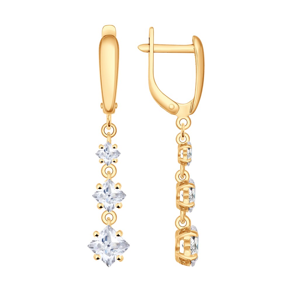 

Серьги из серебра с фианитом SOKOLOV 93021106, 93021106