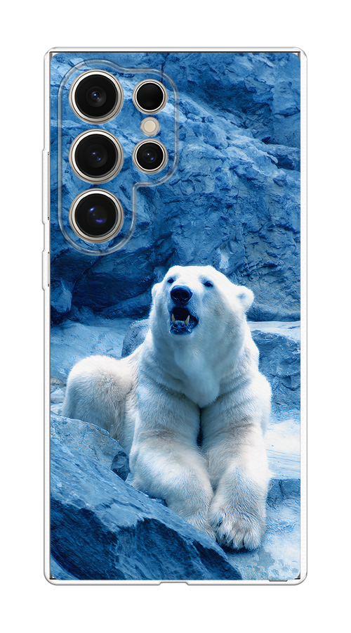 

Чехол на Samsung Galaxy S25 Ultra Белый медведь, Голубой;белый, 2110550-1