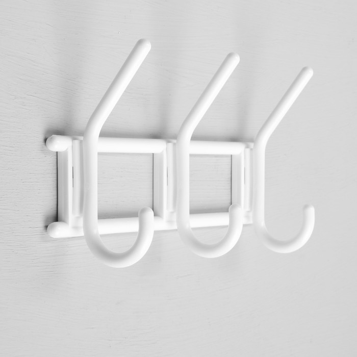 

ТУНДРА Вешалка ТУНДРА 3-х крючковая снежно-белая пластмасса 1 шт., Вешалка ТУНДРА, 3-х крючковая, снежно-белая, пластмасса, 1 шт.