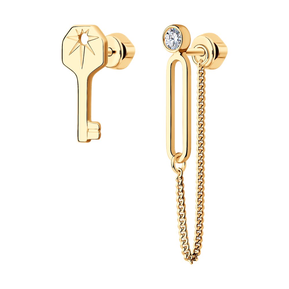 

Серьги из серебра SOKOLOV 93022253, фианит, 93022253