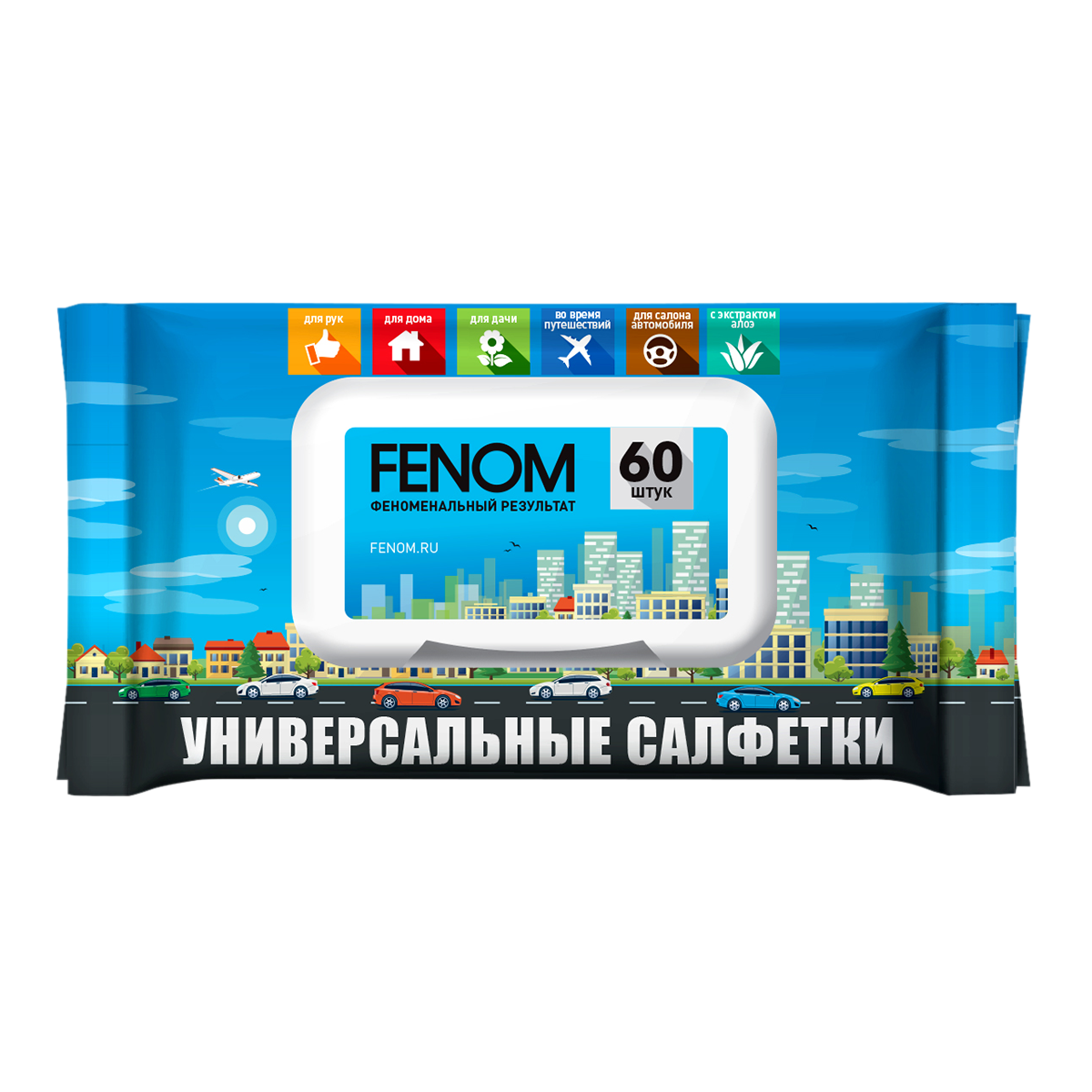 Универсальные Салфетки Влажные 60 Шт Fenom FN570 348₽