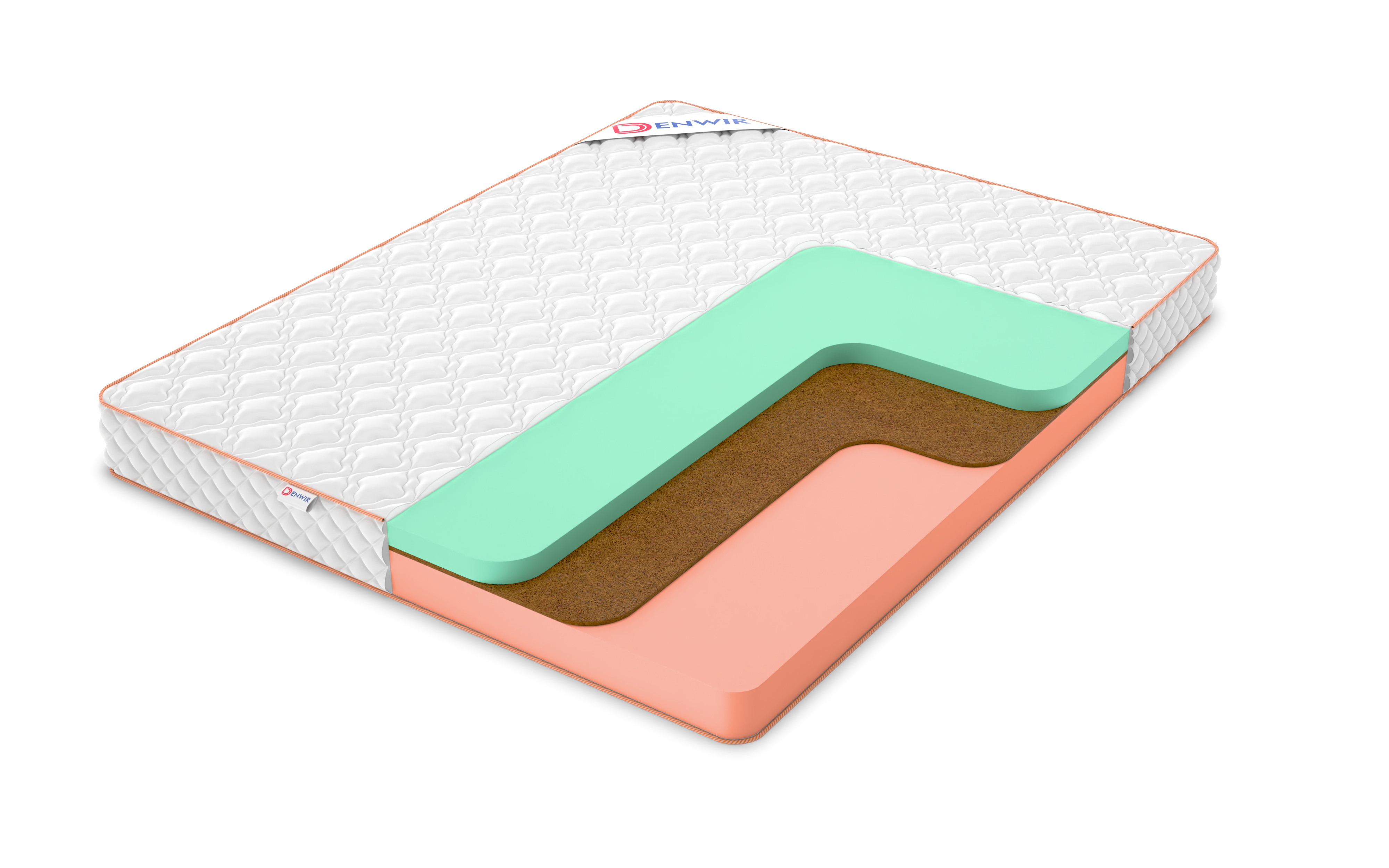 

Матрас беспружинный Denwir TOP HARD ECO MIX 16 155х190, 17 см, Белый, TOP HARD ECO MIX 16