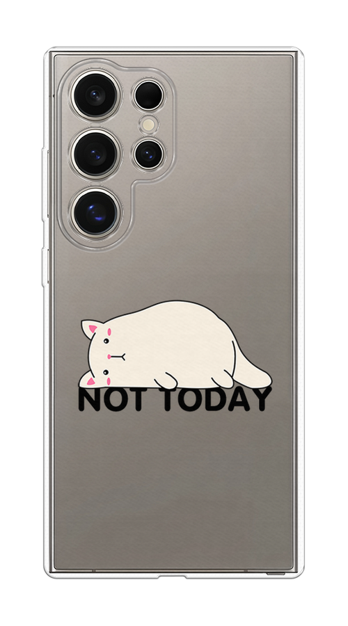 

Чехол на Samsung Galaxy S25 Ultra Cat not today, Белый;розовый;черный, 2110550-1