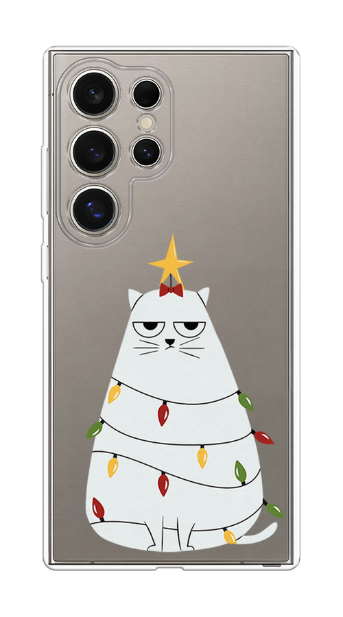

Чехол на Samsung Galaxy S25 Ultra Котик в гирлянде, Белый;красный;желтый, 2110550-1