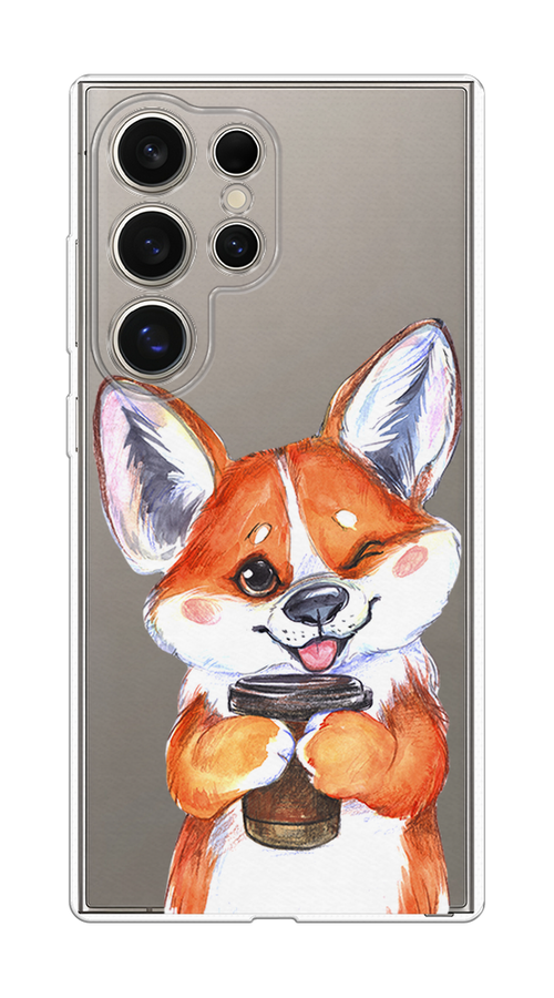 

Чехол на Samsung Galaxy S25 Ultra Корги с кофе, Оранжевый;белый, 2110550-1