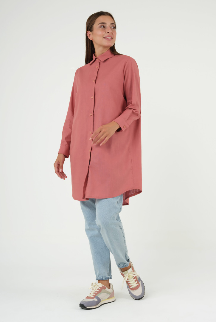 

Рубашка женская HE-QA T3327 розовая 42 RU (товары доставляются из-за рубежа), T3327