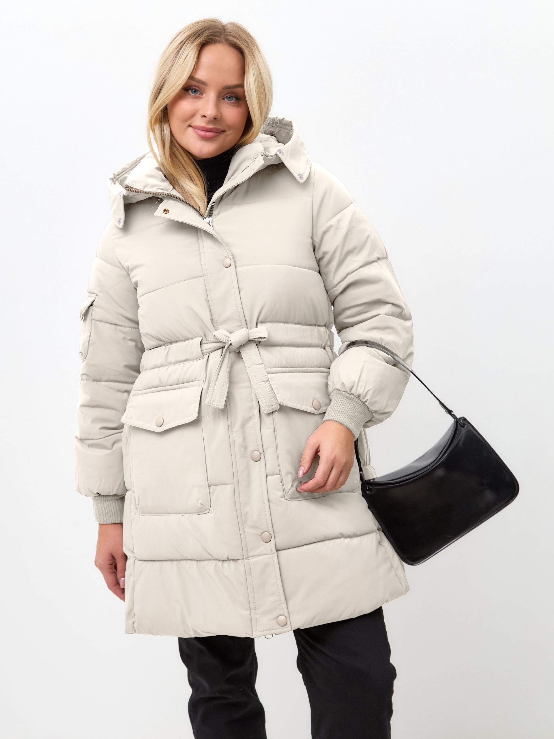 

Куртка женская DaPrivet 231113 бежевая 2XL, Бежевый, 231113