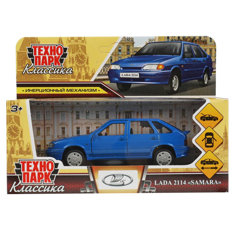 

Машина Технопарк LADA -2114 SAMARA, металл, 12 см, двери, багаж, инерц, синий