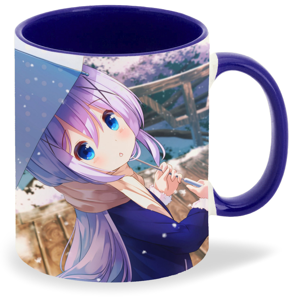 

Кружка CoolPodarok Аниме девушка голубой зонтик, Аниме девушка голубой зонтик