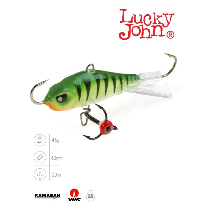 

Балансир Lucky John BALTIC 6 + тр. 60мм/24 блистер, Зеленый;прозрачный;черный, Baltic 6