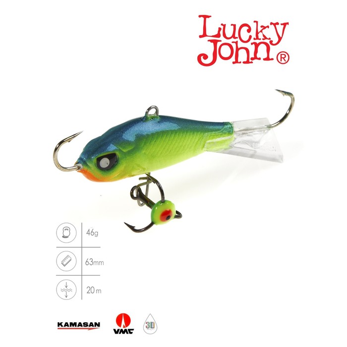 

Балансир Lucky John BALTIC  + тр. 60мм/29 блистер, Зеленый, Baltic