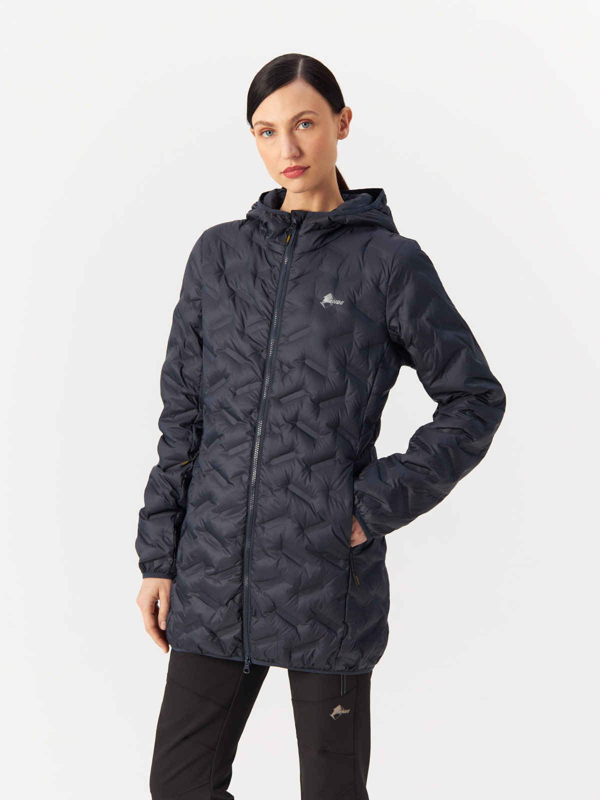 Пуховик женский Ande MONT BLANC 3/4 LADY JKT W23019, синий, M