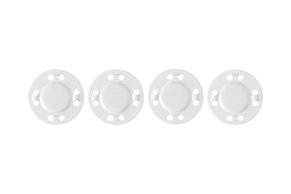 Магнитная кнопка застежка Forceberg пришивная металлическая плоская 12,5 мм, Белый, 4