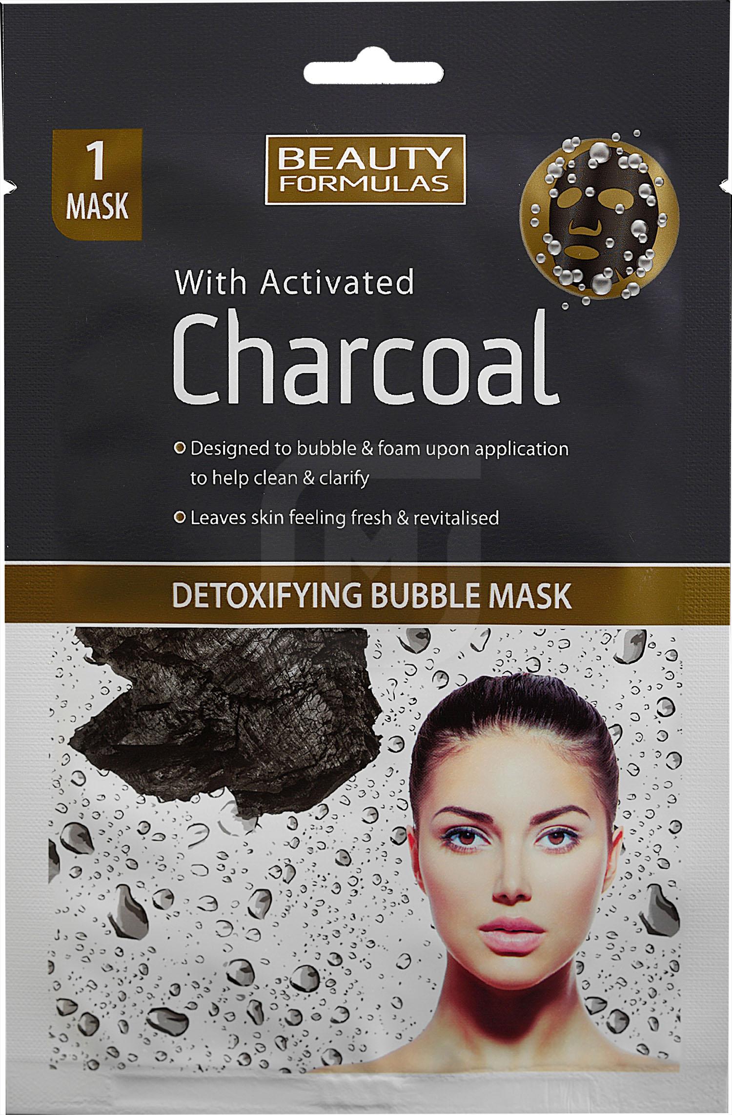 Маска глиняная для лица Beauty Formulas с активированным углем 1 шт invit маска для лица face detox mask salicylic acid 2% charoal powder 50