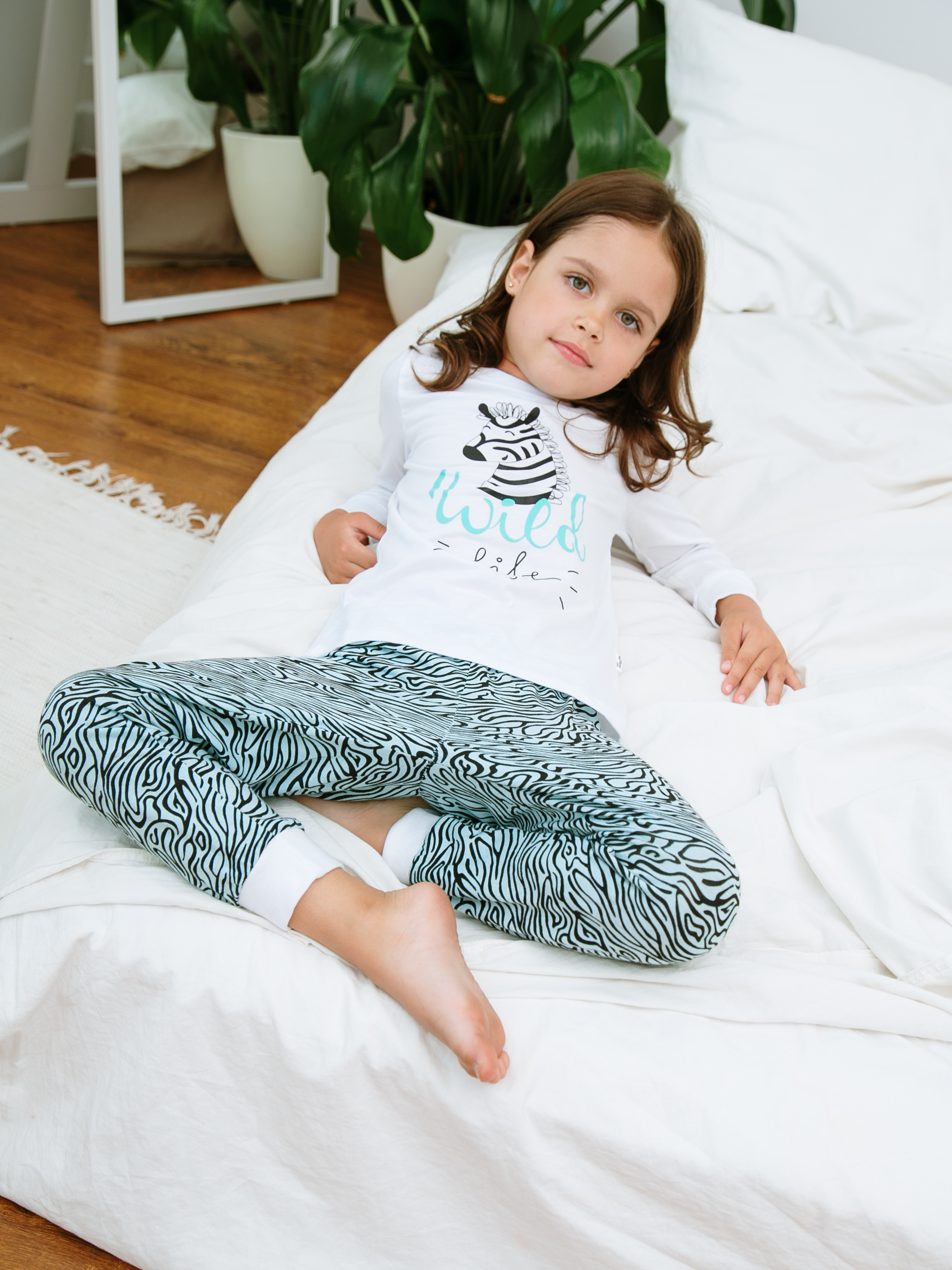 

Пижама детская Ohana kids Zebra, белый, 122, Zebra