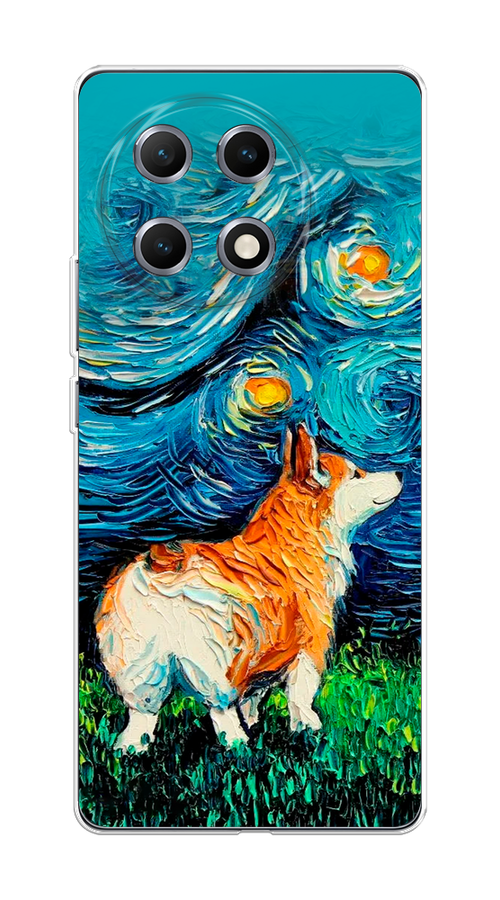 

Чехол на Tecno Camon 30S Корги звёздная ночь, Коричневый;белый;зеленый, 309650-1