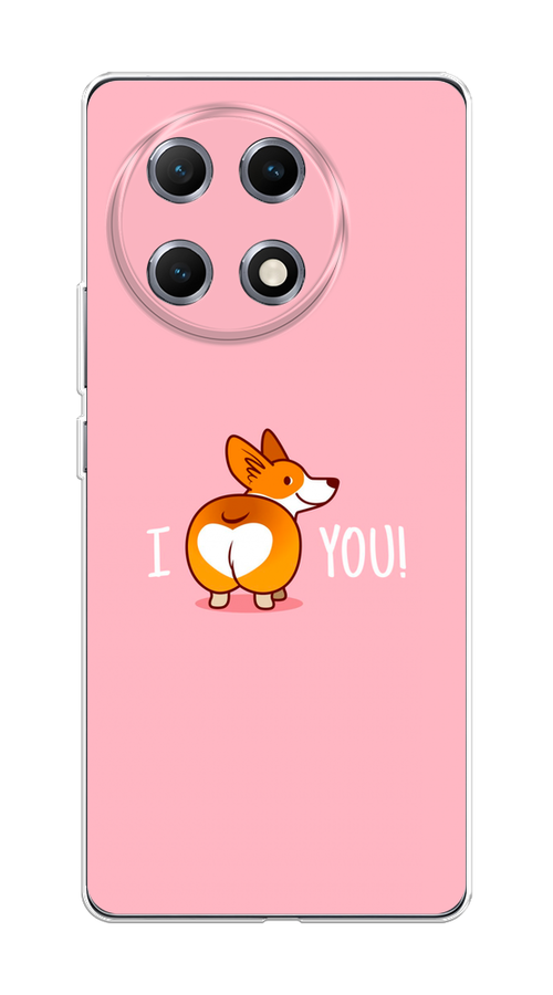 

Чехол на Tecno Camon 30S Корги I love you, Розовый;коричневый;белый, 309650-1