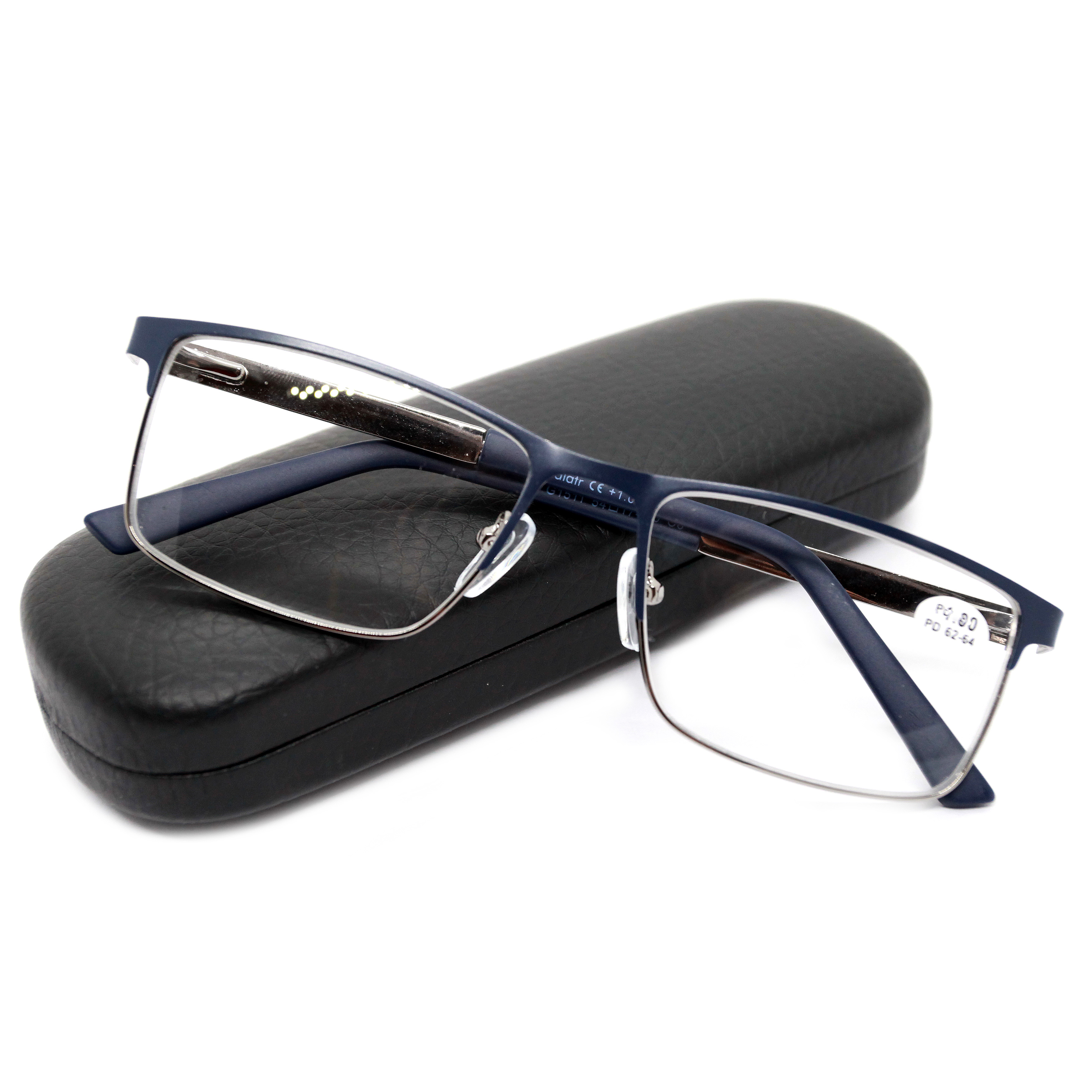 Готовые очки для зрения Glodiatr 1511 -4,50, c футляром, синий, РЦ 62-64