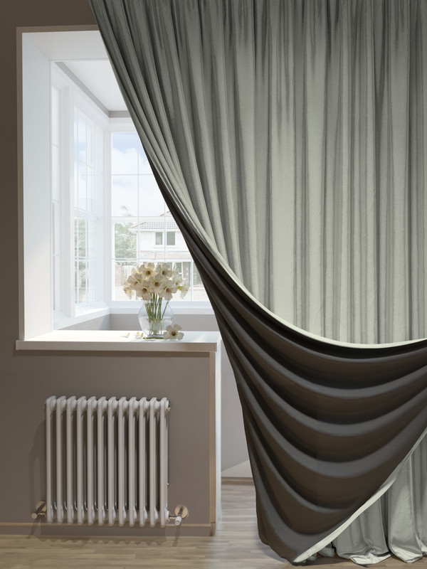 

Шторы 1001 ШТОРА, портьеры 100% блэкаут, 250х300см, Серебристый, для спальни, гостиной, BLSR