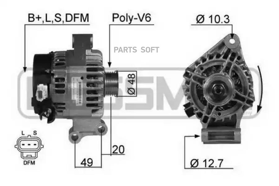 ERA Генератор FORD FOCUS (DAW, DBW) 1.6 16V [199810-200411] ERA 210357