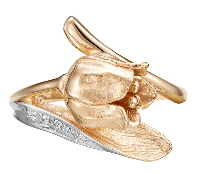 

Кольцо из красного золота с бриллиантом р. 18 Vesna jewelry 12102-151-00-00, 12102-151-00-00