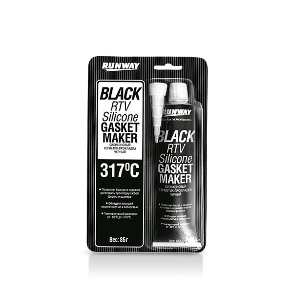 Силиконовый Герметик-Прокладка Черный 85г RUNWAY RW8501
