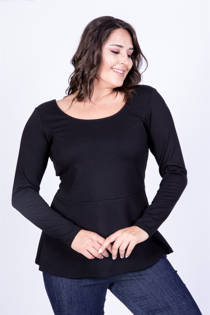 

Лонгслив женский My Line Moda 663 черный 3XL (товары доставляются из-за рубежа), 663
