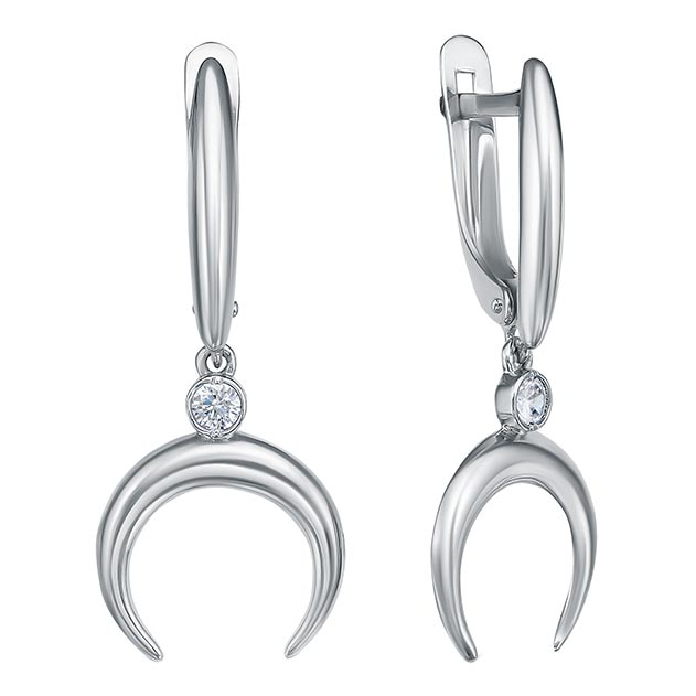 

Серьги из белого золота с фианитом Delta B1202779-d, B1202779-d