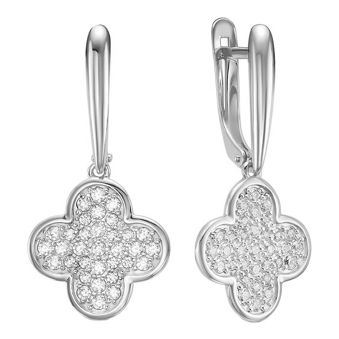 

Серьги из белого золота с фианитом Delta B1203847-d, B1203847-d
