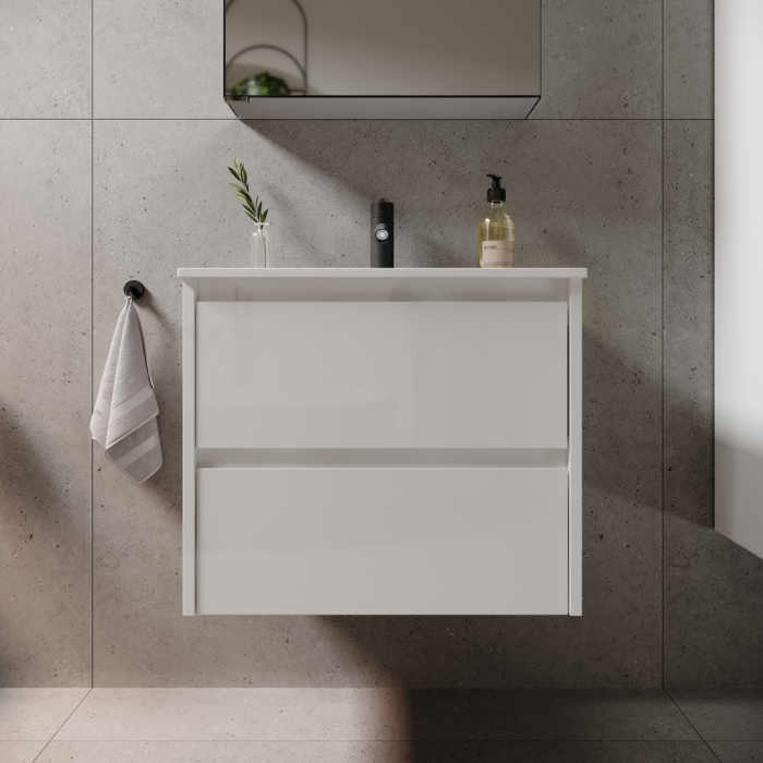 

Тумба с раковиной Sancos Libra 60 белая, LB60W+CN7001, Белый, Libra