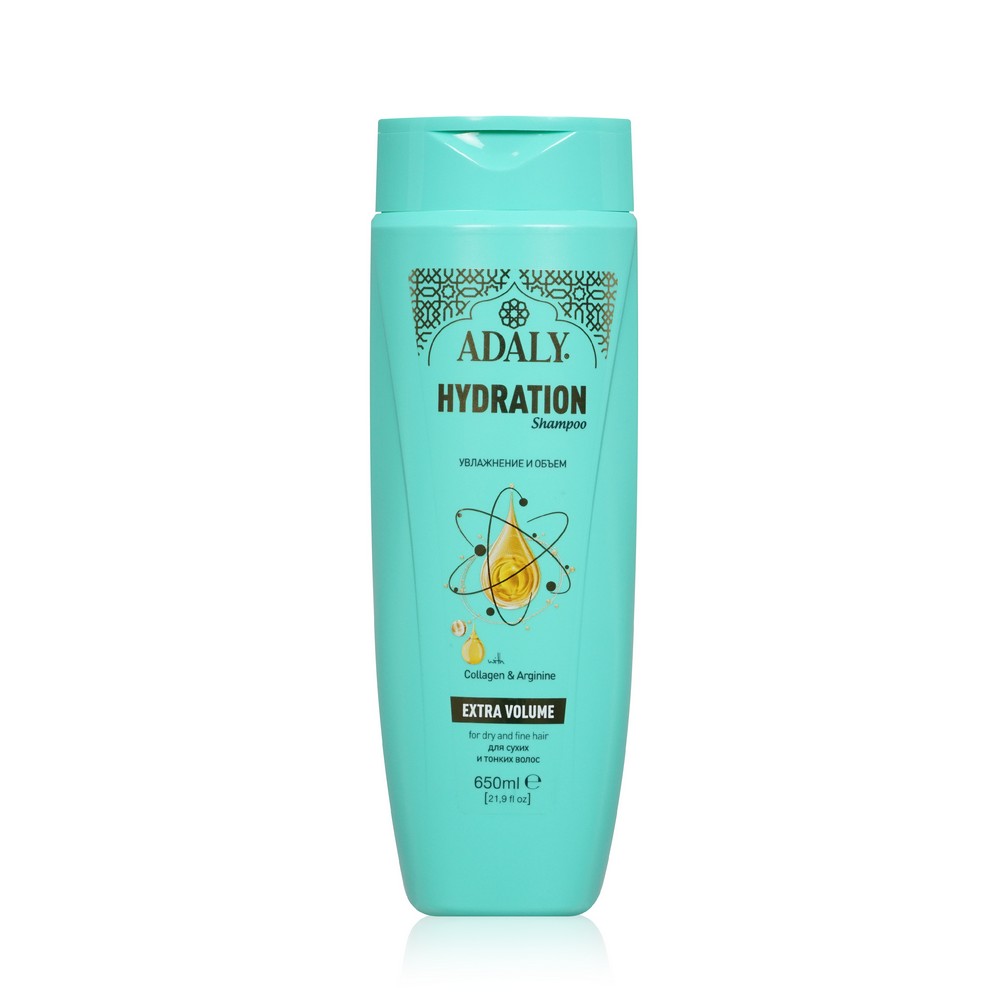 Шампунь для сухих и тонких волос Adaly Hydration Extra Volume 650мл