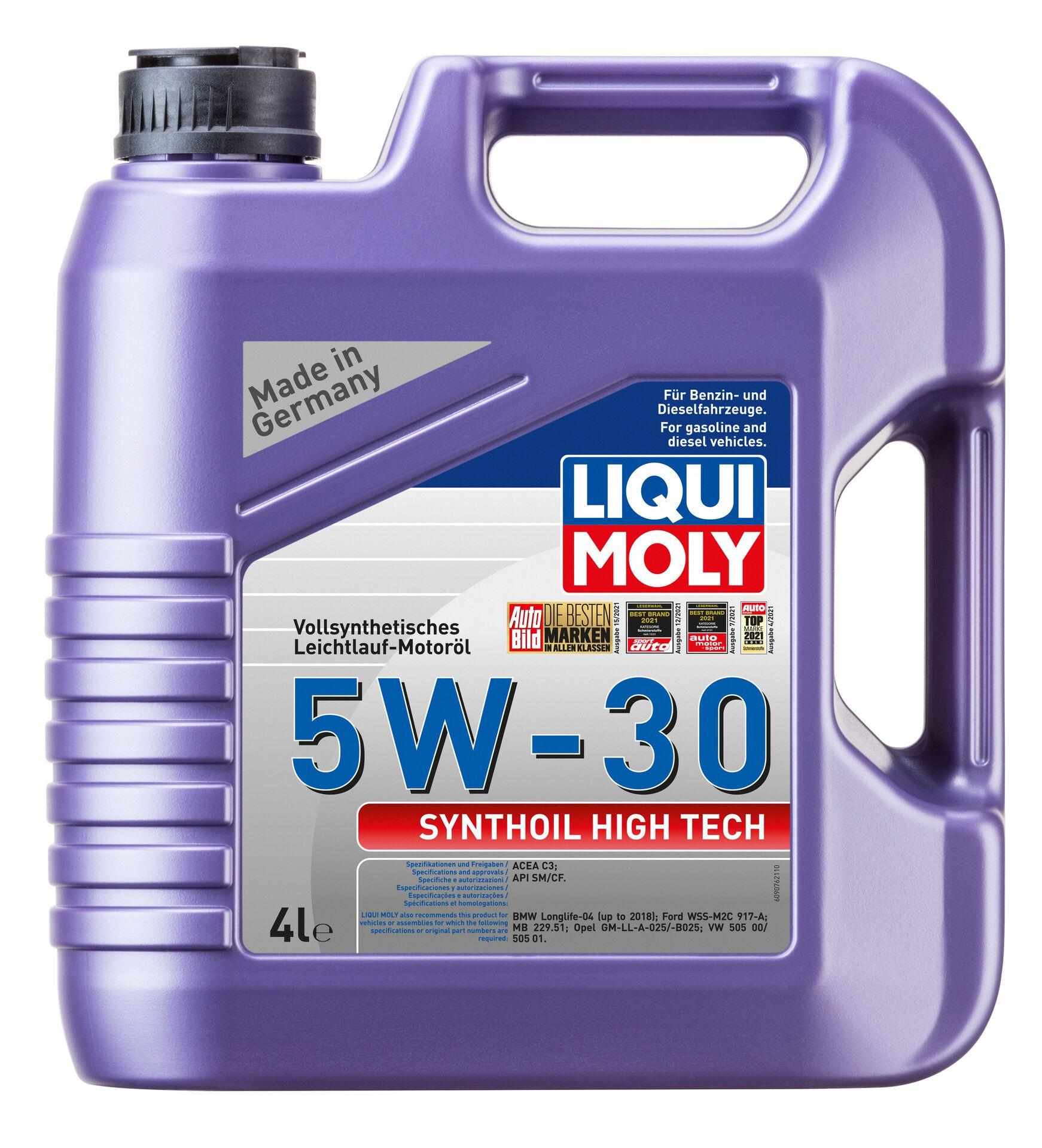 

Моторное масло LIQUI MOLY cинтетическое Synthoil High Tech 5W30 4л