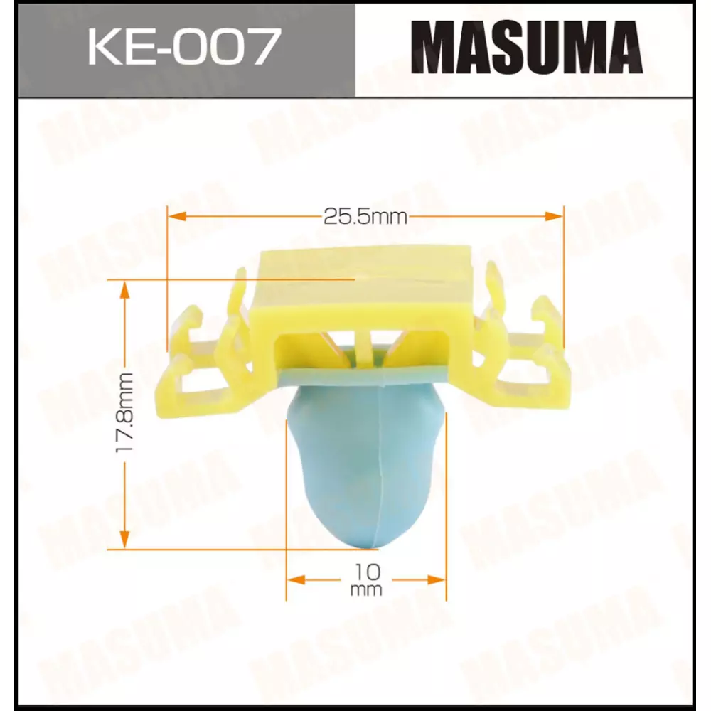 

Клипсы автомобильные BMW 5-SERIES (E39) MASUMA KE-007 10 штук, KE-007