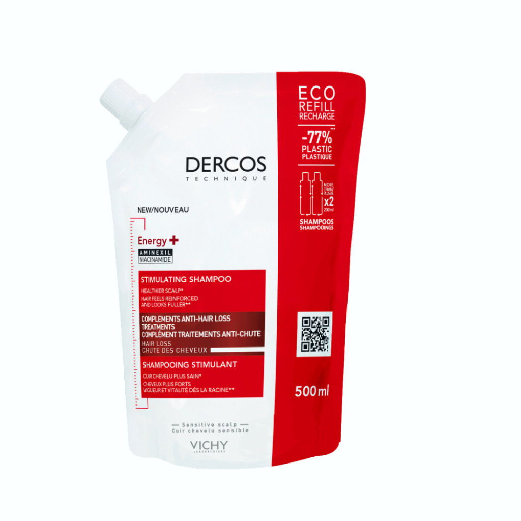 Шампунь VICHY Dercos Energy+ против выпадения волос Eco-Refill сменный блок 500 мл 1 шт vichy шампунь против выпадения волос energy сменный блок 500 мл