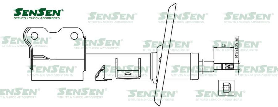 

SENSEN 42141692 Аморт. перед. лев. газ Nissan MURANO