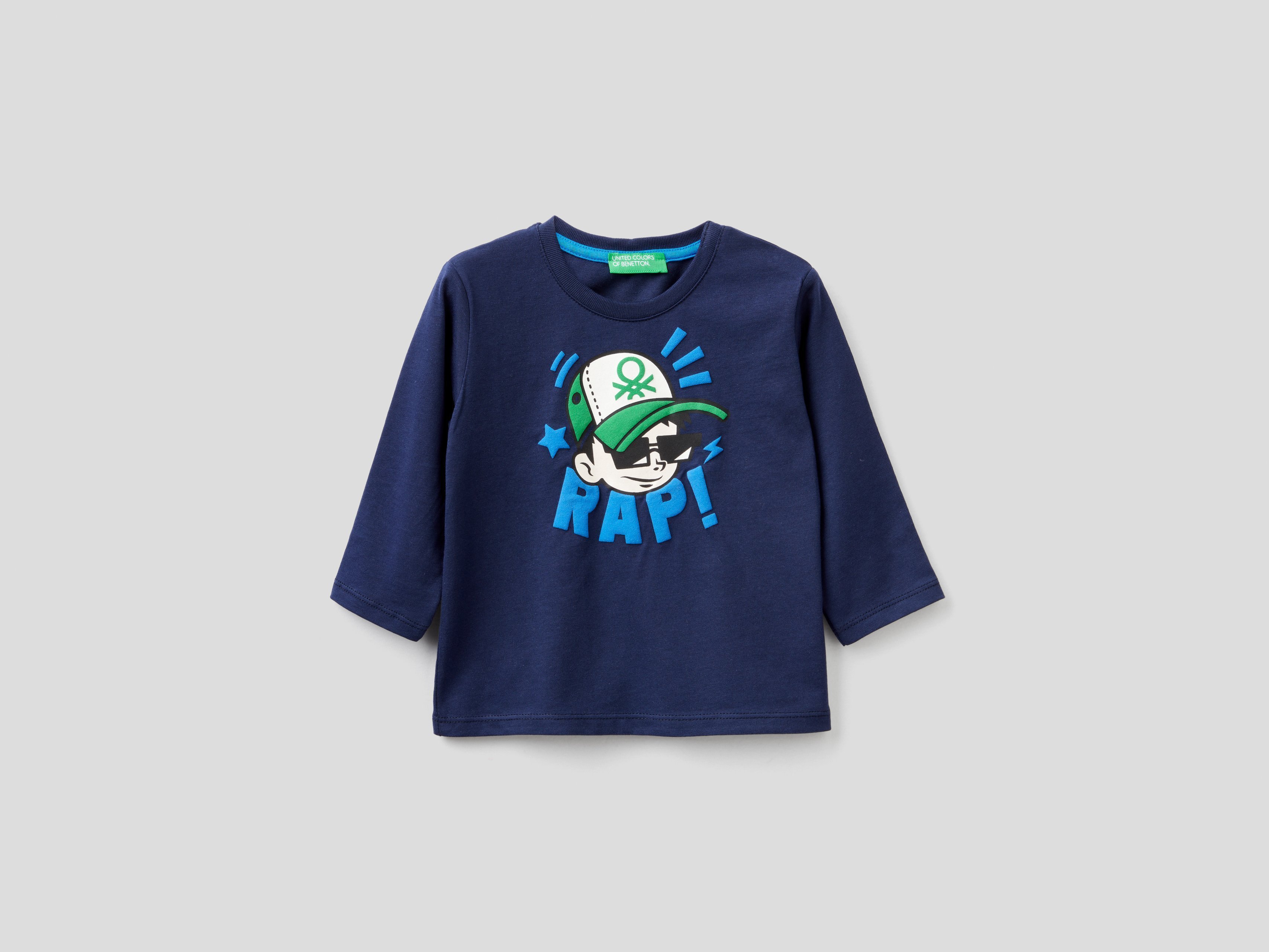 фото Лонгслив для мальчиков benetton цв. синий р.86 united colors of benetton