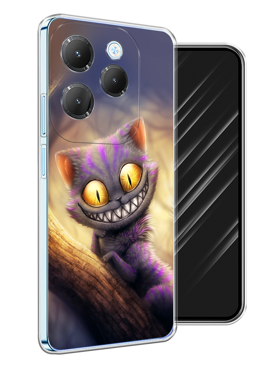 

Чехол Awog на Infinix HOT 40 "Cheshire Cat", Фиолетовый;желтый, 3105250-1