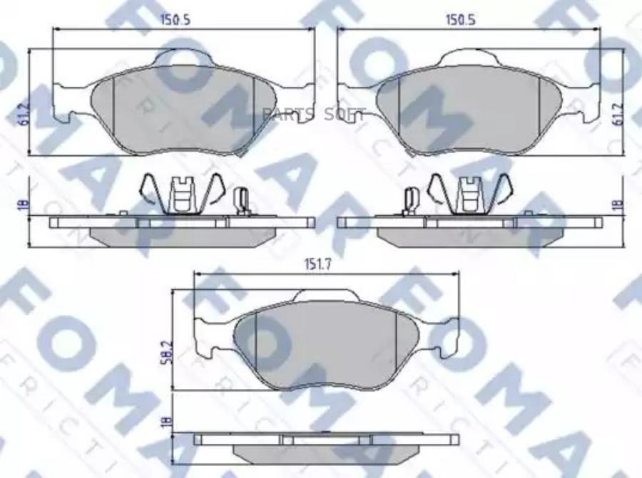 

Тормозные колодки FOMAR-FRICTION передние FO800281
