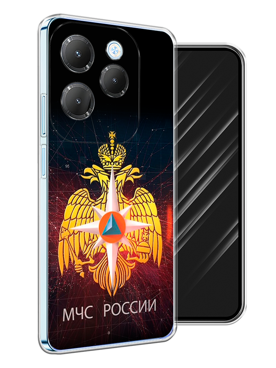 

Чехол Awog на Infinix HOT 40 "МЧС России", Черный;желтый;красный, 3105250-1