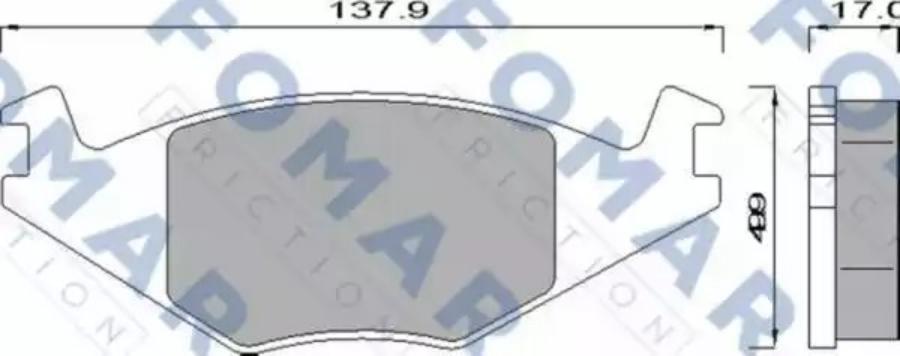 

Тормозные колодки FOMAR-FRICTION передние FO436881