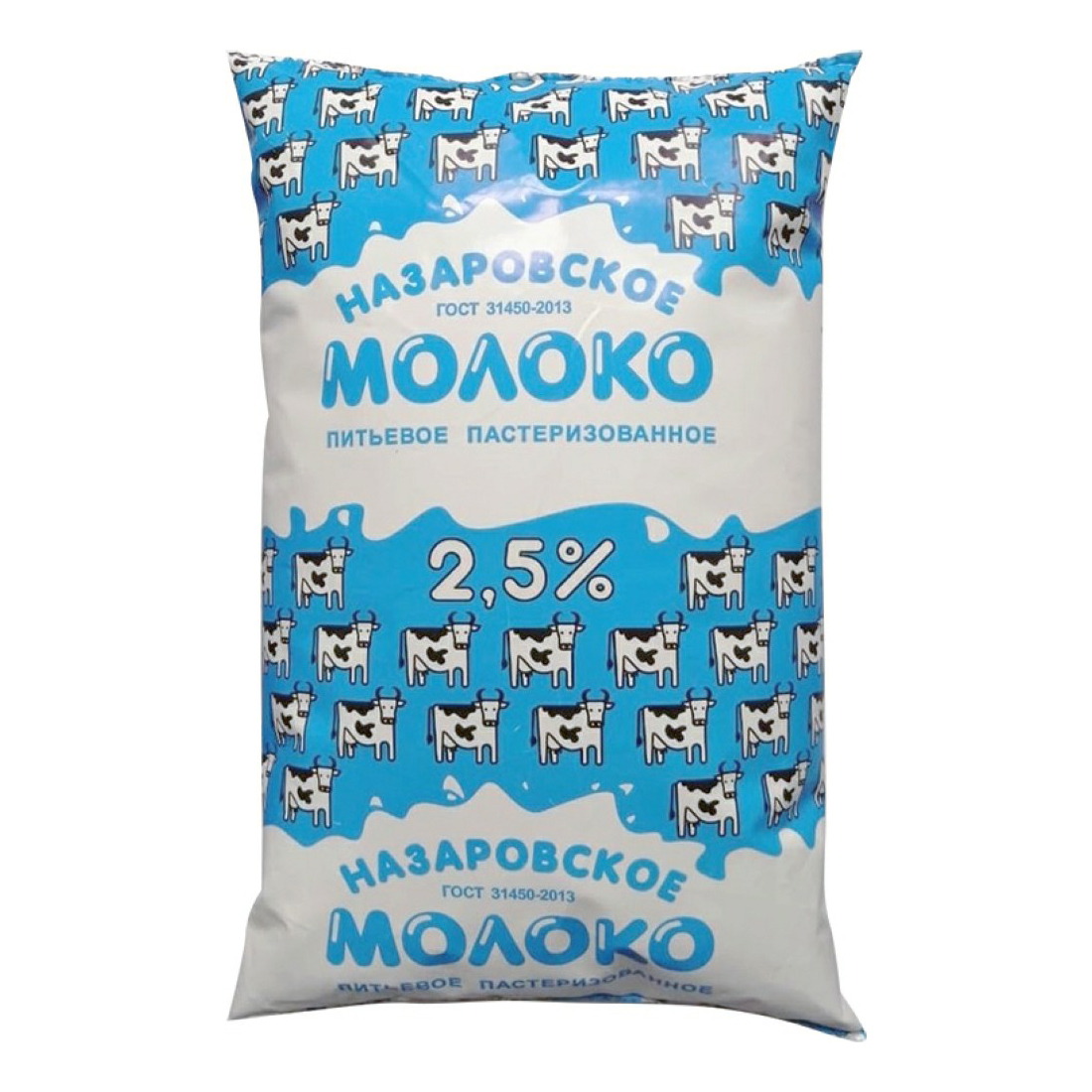 

Молоко 2,5% коровье пастеризованное 900 мл Назаровское молоко